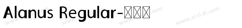 Alanus Regular字体转换